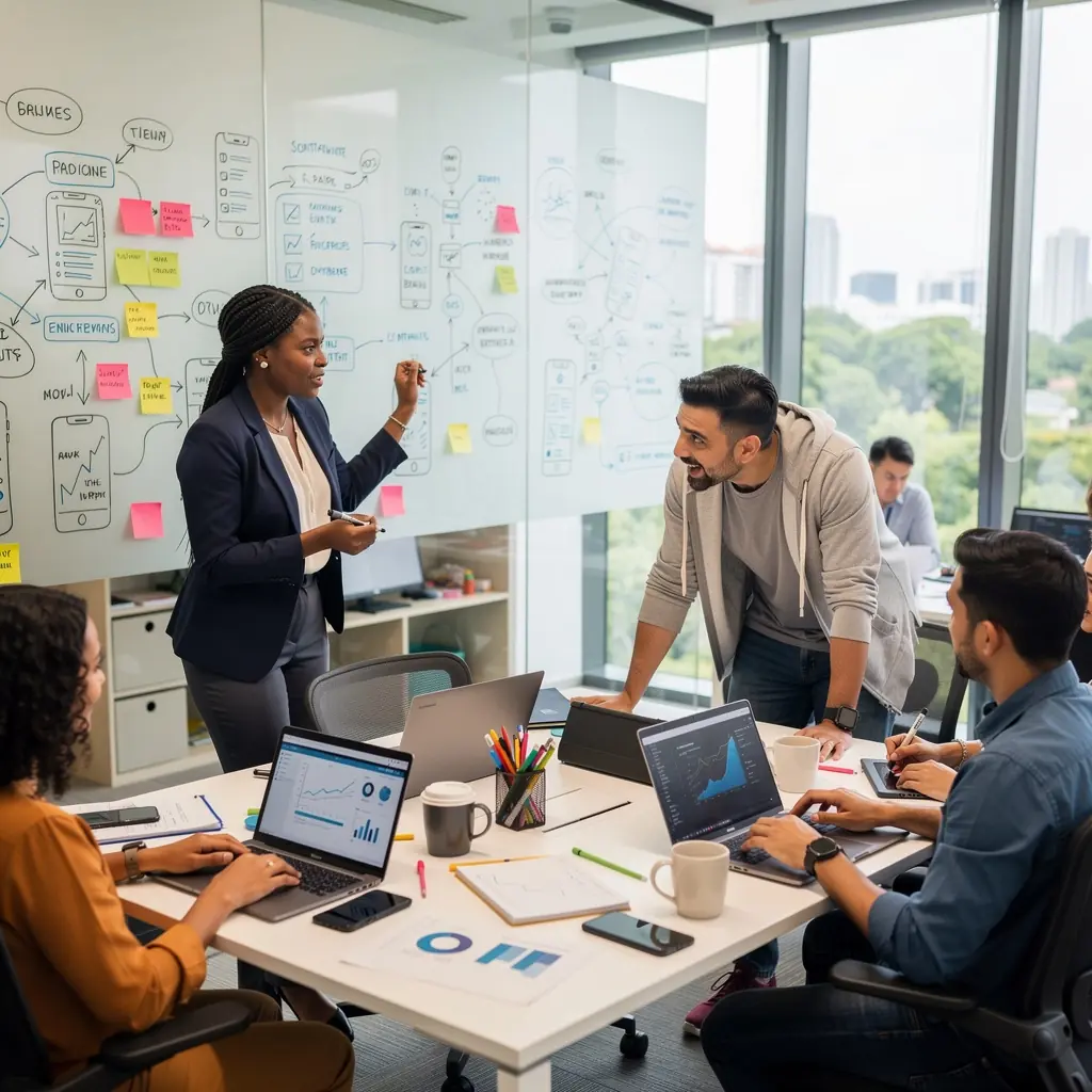 Professional team collaboration